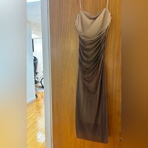 Brown Ombré Midi Dress